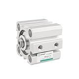 uxcell　ミニエアーシリンダー　エアコンプレッサー　ボア25mm　ストローク15mm　アルミニウム合金　シルバー