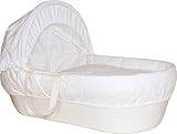 Shnuggle Cotton Waffle Hypoallergenic and Silent Moses Basket (Cream)