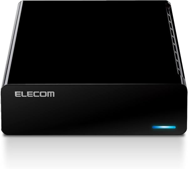 エレコム 外付けハードディスク HDD 2TB テレビ録画 PC ファンレス設計 静音 縦置き/横置き ブラック ELD-STV020UBK - 1