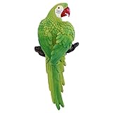 Fenteer 家庭　屋外　インドア　デコレーション　樹脂　オウム　置物　彫刻　全3色　　 - 緑