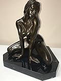 ブロンズ真鍮アートIntercourseアート – Girl On Her膝Begging – セクシーな位置 – Teaseポーズ – ロングヘアにAss – 非常にフィットボディ図 – Rareア