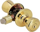 凡例809071チューリップスタイルフロントドアノブエントリLockset forモバイルホーム、us3真鍮仕上げ