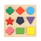 WONZOM 積み木 パズル 9ピース 知育 玩具 幼児 子供 教育 教材 木のおもちゃ ブロック パズル 木製 はめこみ