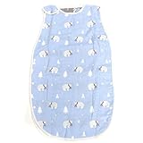 PS BABY キッズ & ベビー スリーパー 6重ガーゼ 兄弟 姉妹 色違い サイズ違い で楽しめる (キッズ, ブルー シロクマ)