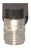 Sunset Lighting F4310-31 Outdoor Wall Sconce with Clear Glass, Black Finish [並行輸入品]