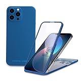 クリスタルアーマー iPhone 13 Pro Max ケース ガラスフィルム 液晶保護 一体型 全面保護 Ultra Light 360 NAVY PEI26-UL-NV