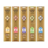 Gonesh お香 エクストラリッチコレクション バラエティパック 5パック 各20本 (数字2、4、6、7、8)