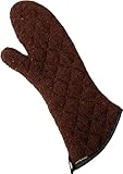 San Jamar 817TM Heavy Duty Terry Cloth Temperature Protection Oven Mitt, 17 Length, Natural by San J