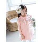 M.Z.L　上品なフォーマルドレス 韓国風　長袖 フォーマル ワンピース　 シンプル 高級感 結婚式 ピアノ 発表会 演奏会 ギャザー パーティ 入園式 卒園式 入学式 100 110 120 130