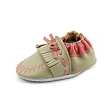 モモ ベビー 乳児/幼児用モカシン グレー ソフト ソールレザーシューズ ネイビー 6-12ヶ月/米国幼児用サイズ3-4 M (インポート)