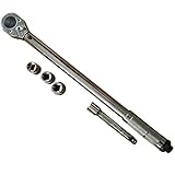 トルクレンチセット プリセット式 28-210N　17/19/24mmソケット　エクステンションバー付属 　ブローケース付き　ホイルレンチ