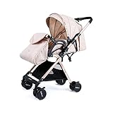 Feemom 両対面ベビーカー ハイシート バギー ベビーカー b型 人気 冬対策 防寒 フットマフ付き(両対面 ブラウン)