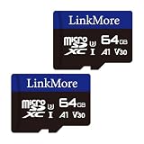 【2枚セット】LinkMore 64GB MicroSDXCカード U1 / A1 / V10 / SDアダプター付 (最大読込95MB/s)