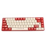 65% キーボード、ゲーミングキーボード 65% 68 キー有線メカニカルゲーミングキーボードホットスワップ可能ダイナミックバックライトレッドスイッチメカニカルキーボード、タイプ C デバイス用 (赤と白)