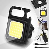 ミニ 投光器 led COB ライト 小型 作業灯 USB充電式 キーホルダー式 軽量 IP66防水 高輝度 800ルーメン 4種点灯モード
