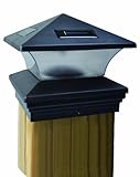 Moonrays 91268 Solar-Powered Post Cap LED Light for 6 by 6 Posts, Black by Moonrays