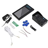 MolySun ドアベルブラックハンズフリートークバック機能ビデオドアベル7インチカラーTFT LCDモニター屋外ナイトビジョンカメラビデオドアベルUSプラグ