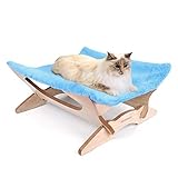 猫 ハンモック木製 秋冬用 保温防寒 Blueekin キャットハンモック 猫ベッド ペットハンモックベッド 自立式 猫寝床 防寒 ネコベッ