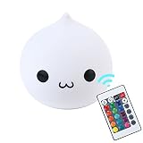 Umiweウォータードロップシリコン夜ライトforキッズベビー子供幼児幼児タップコントロールマルチカラーNurseryキュートランプ ホワイト
