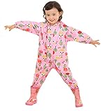 (チェリーレッド) CherryRed 子供 児童 女の子 レインコート レインスーツ 撥水加工 レインウェア 雨具 カッパ バイザー付き L ピンク