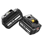 VANKO 互換 マキタ 18v バッテリー BL1860B 6.0Ah大容量 2個 マキタ バッテリー 18v BL1815N BL1820B BL1830B BL1860Bなど対応可能 BMS基板塔載 多数保護機能付き LEDランプ残量表示 PSE、CEマーク認証取得済み 2億円の製造物責任保険付 (ブラック)