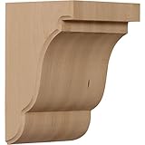 Ekena Millwork BKTW05X05X08BEAL 5 1/4-Inch W by 5-Inch D by 7 1/2-Inch H Bedford Bracket, Alder [並行輸