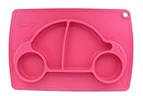 Car Silicone Baby Placemat - Square - Pink [並行輸入品]