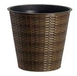 yamatei WP-006C38E ウィッカーポット ラウンド VL 規格38A 茶 径41.5×高さ38cm