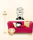 壁壁画ビニールステッカー赤ちゃん子供部屋Little Boy and Football a1205