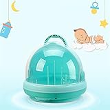 SDDFOR 哺乳瓶ボックス 哺乳瓶乾燥ラック ベビー哺乳瓶や乳首 立て 水切り 置き 哺乳瓶 消毒 清潔ラック ダストカバー付 抗菌防ほこり 衛生的 ベビー用品乾燥ボックス 持ち運びに便利 (グリー