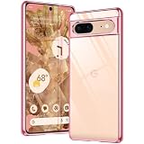 google Pixel 8 ケース クリア グーグル ピクセル8 カバー スマホケース 耐衝撃 可愛い 人気 おしゃれ 透明 かわいい スマホカバー 薄型 背面ケース tpu 軽量 ストラップホール付き(ローズゴールド)
