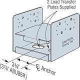 (4カウント) シンプソン ABU88R 8 x 8 粗挽き 調節可能なポストベース (インポート)