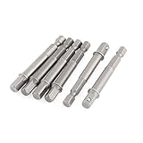 uxcell ソケットアダプター ドライバービット 動力延長棒 六角シャンク 6個入り