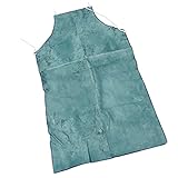 Fenteer 牛革　溶接エプロン　作業用　耐火性　快適　２色　防護服 - 青