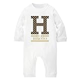 名前入り ロング ロンパース [LR199] 80cm ホワイト 出産祝い 誕生日 プレゼント おしゃれな 名入れ ベビー服