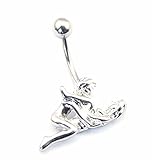 316Lサージカルステンレス14ゲージセクシーな恋人がセックスするのへそバーベルへそリング ボディピアスュエリー