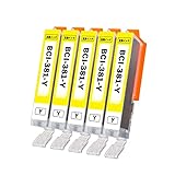 Canon用 キャノン 互換 インク 381 BCI-381XL Canon用 インク 381 Y イエロー ５本セット対応機種:PIXUS TS6130 TS6230 TS6330 TS7430 TS7330 TR7530 TR8530 TR8630 TR9530 TR703 TS8130 TS8230 TS8330 TS8430 【大容量/残量表示/個包装】