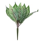 Viviseason (ビビシーズン) 人工植物 人工緑のステム エバーグリーン 10枚葉セット 結婚式 部屋 オフィス パーティー ホテル レストラン 庭 アールデコ 装飾