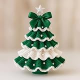かぎ針編みのクリスマスツリーキット クリスマスツリー 卓上 あみものはじめ かぎあみ キット 初心者 編み物 キットかぎ針編み 手芸 飾り木 (C)
