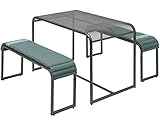 タカショー ダイニングテーブル&ベンチセット(テーブル1台&ベンチ2脚)