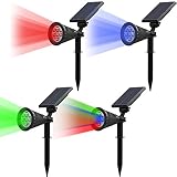 T-SUN Solar LED Outdoor Spotlight Wall Light,IP65 Waterproof,Auto-on At Night/Auto-off By Day,180°an