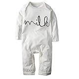 (ビッグエレファント) Big Elephant 1点セット男の子ストライプ長袖ロンパーススリープウェアボディスーツしろい 6-24 ヶ月 H42 (12-18ヶ月)