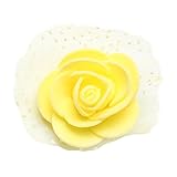 Fenteer 約100個　バラ　ヘッドフラワー　造花　花嫁　花ガール　レディース　飾り　結婚式　ホーム　DIY　工芸品　装飾　多色選べる - 黄