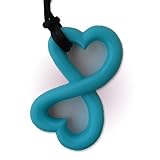 Infinity Heart Teething Necklace by Zen Rocks - a Stylish New Twist to Teething - Aquamarine by Zen 