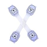 WECODO 赤ちゃん向け調節可能安全ロック | チャイルドプルーフのキャビネット/引き出し/トイレシート/冷蔵庫/オーブン | 取り付け簡単 (ドリル不要) 3M接着剤 (6個パック)