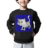 Pinono 白猫　動物　可愛い子供服 キッズ セーター 長袖 新作 子ども セーター ニット　コットン 男の子 トップス 子供 カジュアル ニット 丸首 快適 入園式 発表会 通学