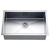 Dawn DSQ241607 Undermount Square Single Bowl Sink, Polished Satin [並行輸入品]