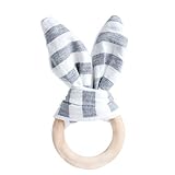 LING'S SHOP Safety Baby Wooden Teether Toys Natural Baby Teething Ring Inspired Sensory Baby Teethin