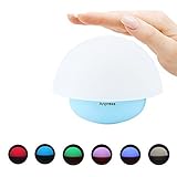 Anpressタンブラーマッシュルームデザインカラフルな夜ライトタッチセンサー調光機能付きLED Nightlights with Softlight、Stronglightと7カラフルなライト最高の