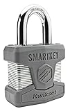 Kwikset 026SMTSTD SHKL PDL Stanley SmartKey Padlock Standard Shackle, 50mm, Satin Chrome [並行輸入品]